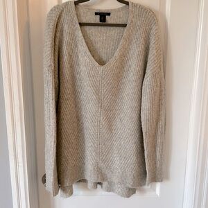 Tahari V Neck Oversized Sweater